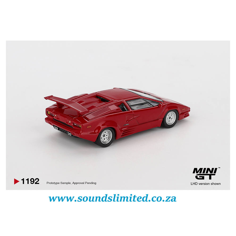 Mini GT #1192 Lamborghini Countach 25th Anniversary Red Blister