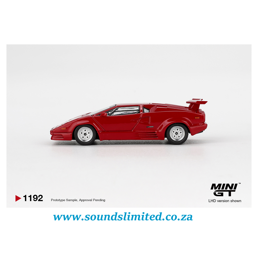 Mini GT #1192 Lamborghini Countach 25th Anniversary Red Blister