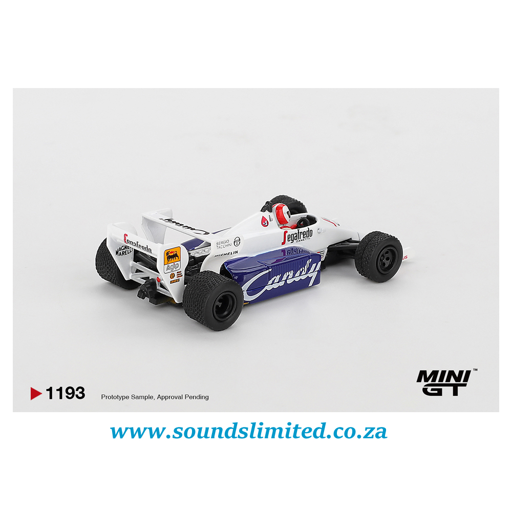 Mini GT #1193 Toleman TG184 #20 Johnny Cecotto 1984 Monaco Grand Prix