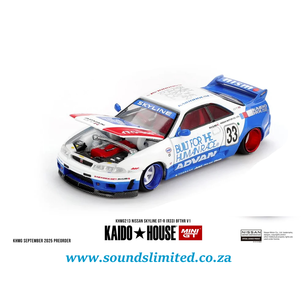 Mini GT x Kaido House #213 Nissan Skyline GT-R (R33) BFTHR V1